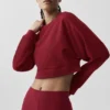 Kort Sway-genser med rund hals – Summer Romance Red