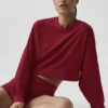 Kort Sway-genser med rund hals – Summer Romance Red