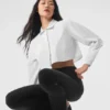 Kort «Take Me Out»-skjorte med knapper – hvit