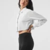 Kort «Take Me Out»-skjorte med knapper – hvit