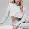 Kort Winter Bliss-høyhalset genser med langermet kabelstrikk – Athletic Heat