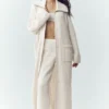 Lang kashmircardigan «Northstar» – elfenben