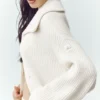 Lang kashmircardigan «Northstar» – elfenben