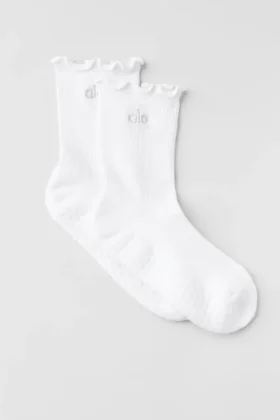 Lettuce Edge Grip-sokker – hvit