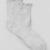 Lettuce Edge-sokker for kvinner – Athletic Heather Grey