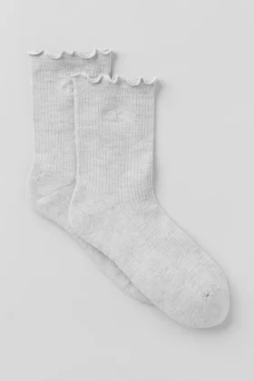 Lettuce Edge-sokker for kvinner – Athletic Heather Grey