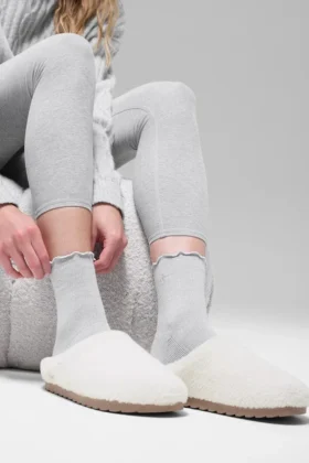 Lettuce Edge-sokker for kvinner – Athletic Heather Grey