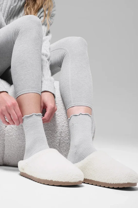 Lettuce Edge-sokker for kvinner – Athletic Heather Grey