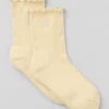 Lettuce Edge-sokker for kvinner – Candlelight Yellow