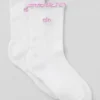 Lettuce Edge-sokker for kvinner – hvit/candy heart-rosa