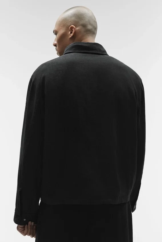 Linen Days Full Zip Jakke – Black