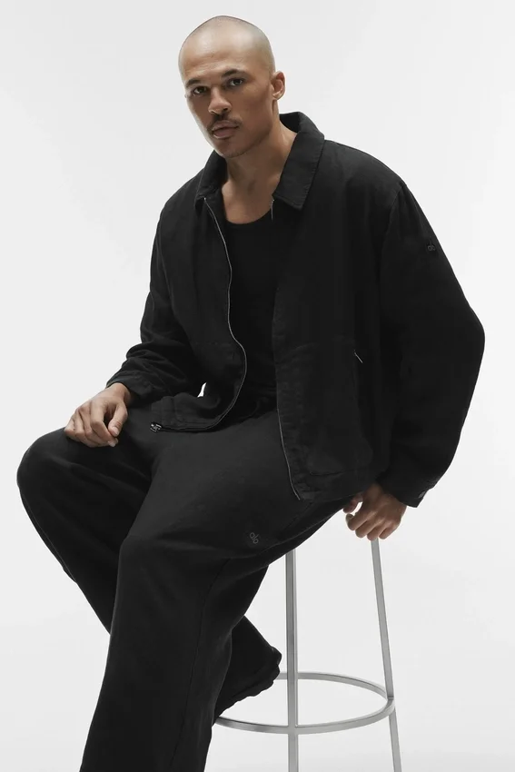 Linen Days Full Zip Jakke – Black