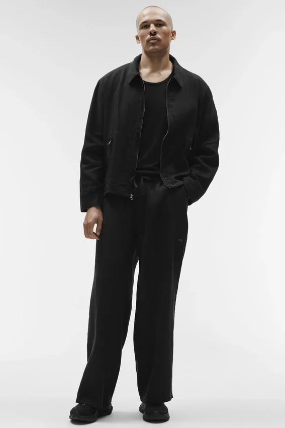 Linen Days Full Zip Jakke – Black