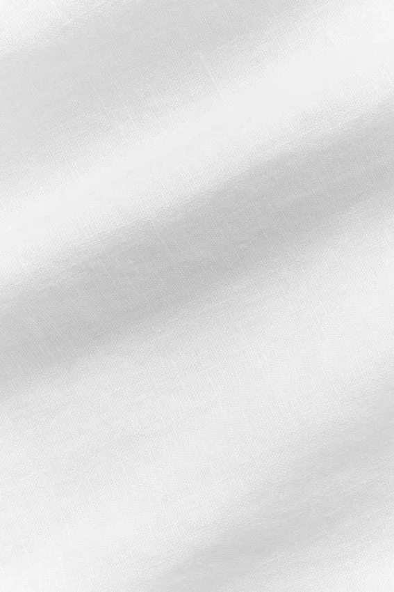 Linen Days kortærmet skjorte med knapper – hvit