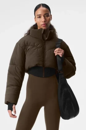 Main Act Corset Puffer – Espresso/svart