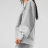 Make Waves-genser med rund hals – Athletic Heather Grey Tonal