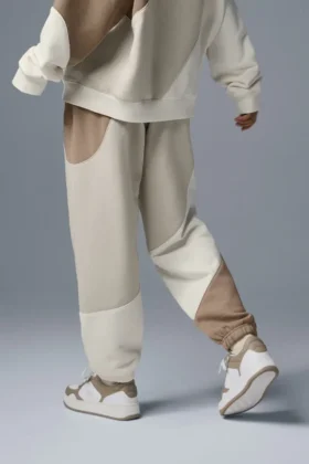 Make Waves joggebukser – Ivory/Bone/Gravel