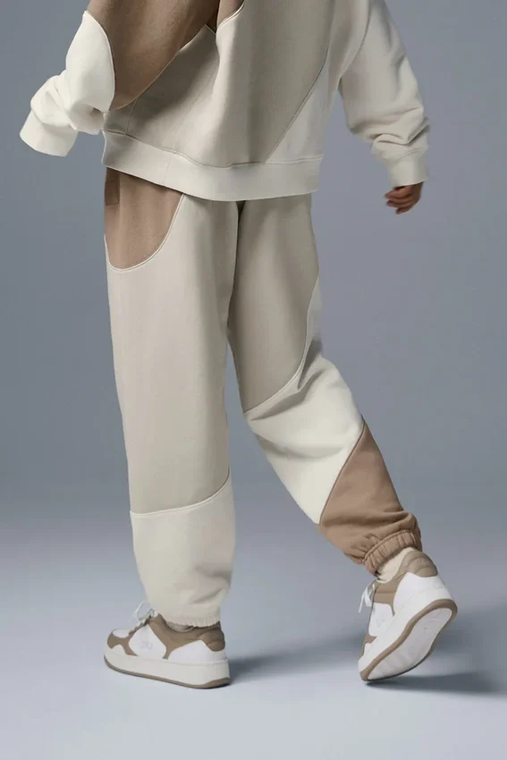 Make Waves joggebukser – Ivory/Bone/Gravel