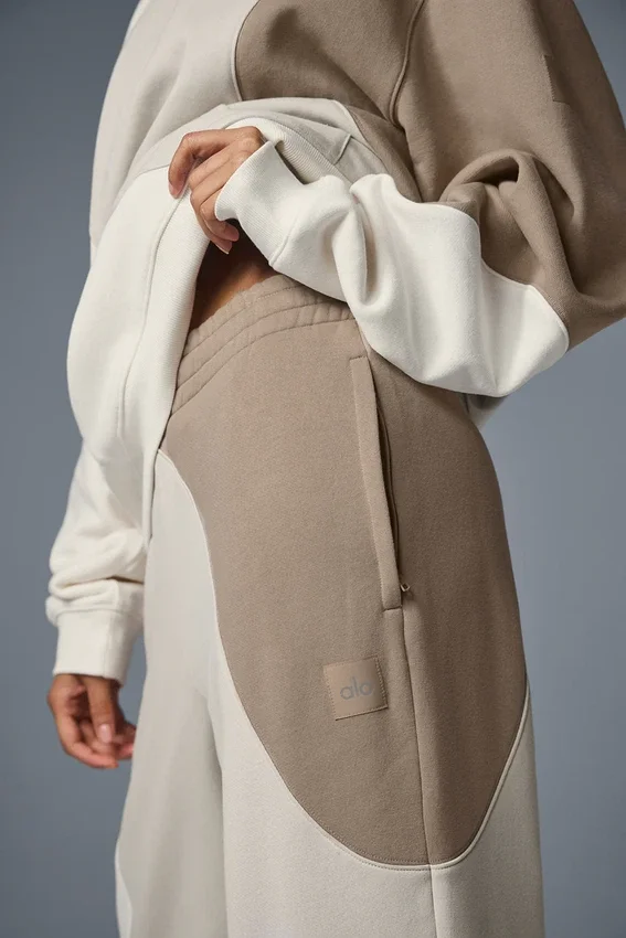 Make Waves joggebukser – Ivory/Bone/Gravel