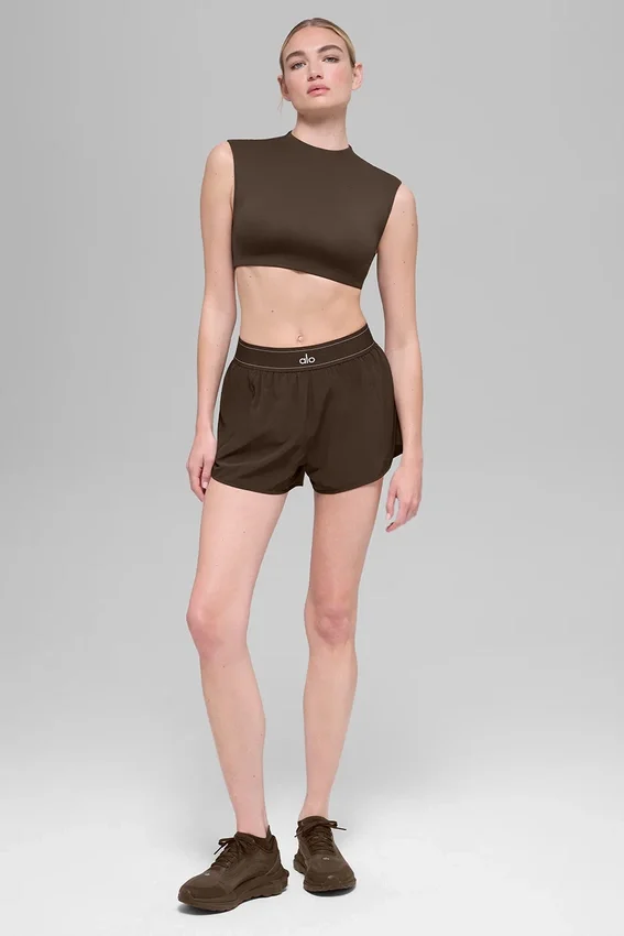 Alo Softsculpt Capped out kortærmet – Espresso