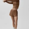 Match Point-shorts – solkysset brun