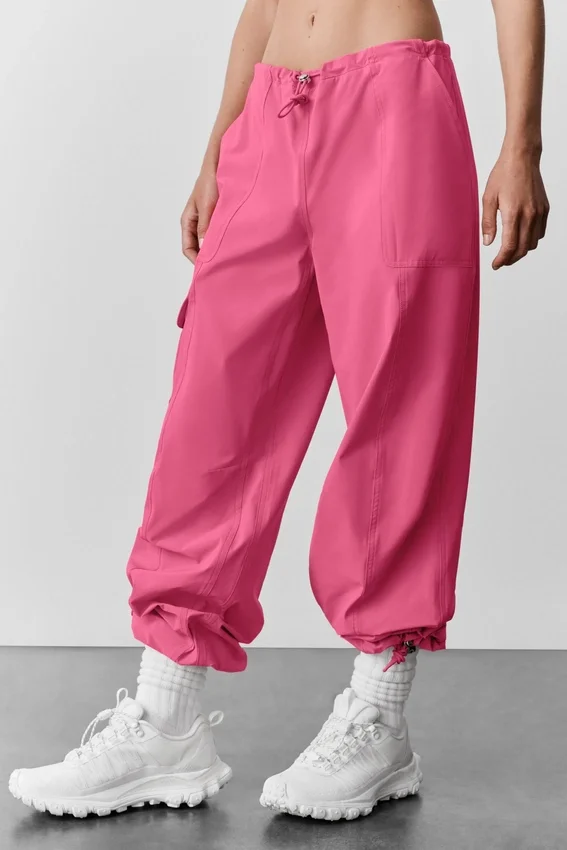 Megastar-cargobukser med lav midje – Paradise Pink
