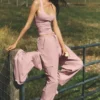 Megastar-cargobukser med lav midje – Vintage Pink