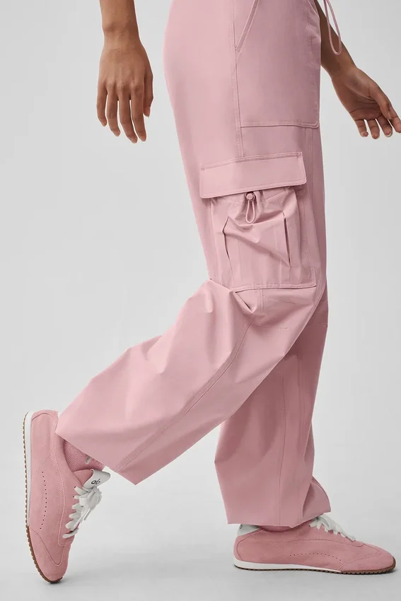Megastar-cargobukser med lav midje – Vintage Pink