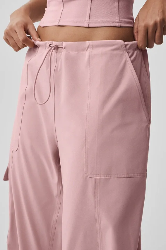 Megastar-cargobukser med lav midje – Vintage Pink