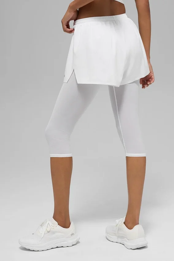 Mesh Front Runner 2-i-1-shorts – hvit