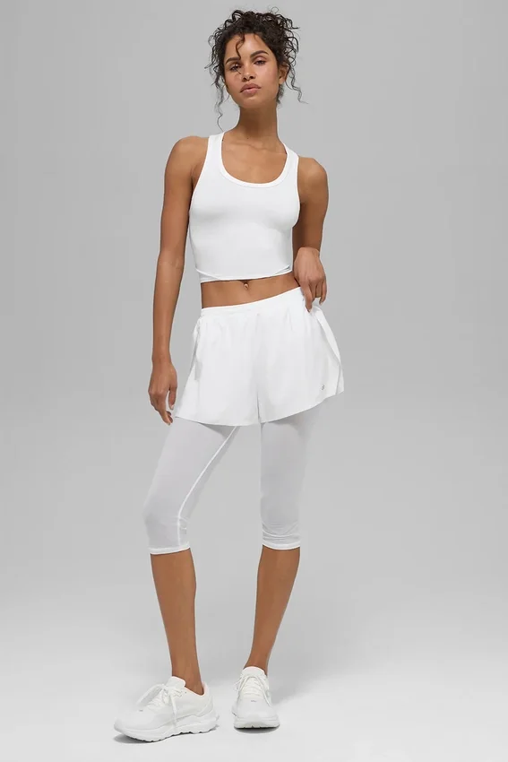 Mesh Front Runner 2-i-1-shorts – hvit