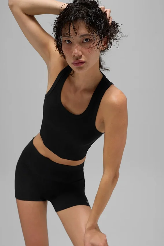 Mesh Front Runner-tanktop – svart