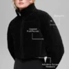 Micro Corduroy Dreamy Puffer – Svart