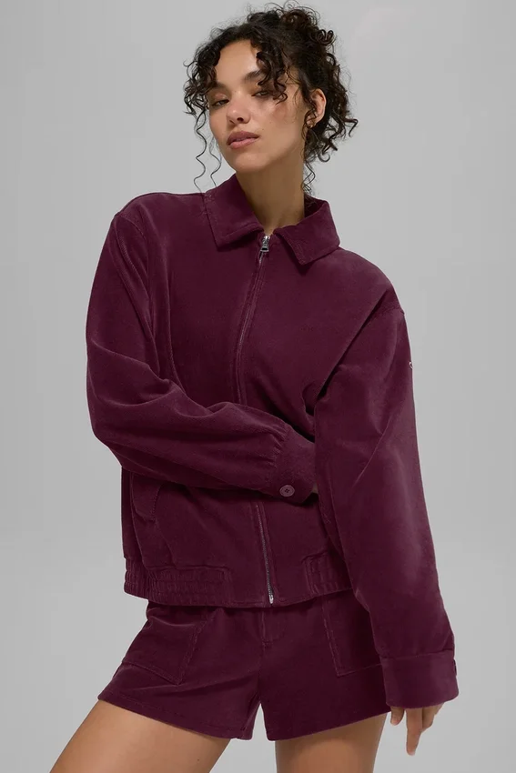 Micro Corduroy on Duty-jakke – burgunder