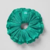 Micro Plisse Oversize Scrunchie – Grangrønn
