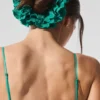 Micro Plisse Oversize Scrunchie – Grangrønn