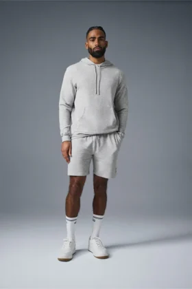 Micro Waffle Fast Break-hettegenser – Athletic Heather Grey