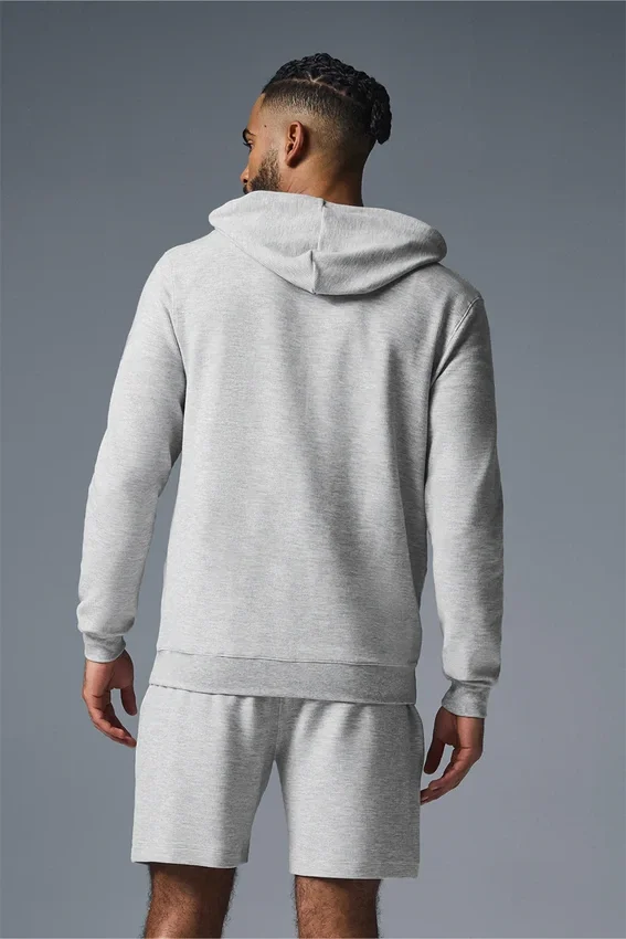 Micro Waffle Fast Break-hettegenser – Athletic Heather Grey