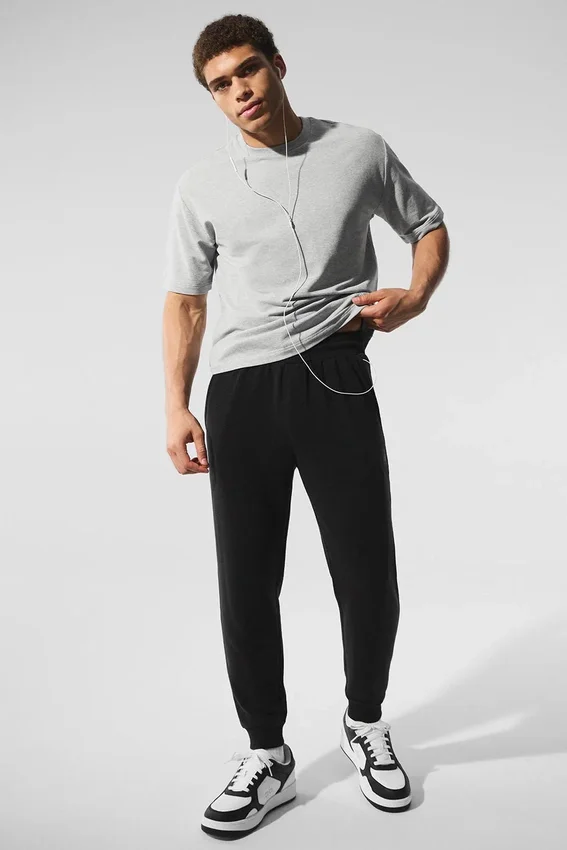 Micro Waffle Fast Break Jogger – svart