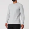 Micro Waffle Fast Break langermet T-skjorte – Athletic Heather Grey