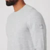 Micro Waffle Fast Break langermet T-skjorte – Athletic Heather Grey