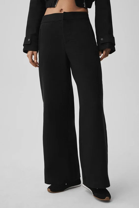 Mid-Rise Cosmopolitan Snap Bukser – svart