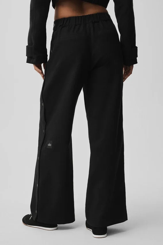Mid-Rise Cosmopolitan Snap Bukser – svart