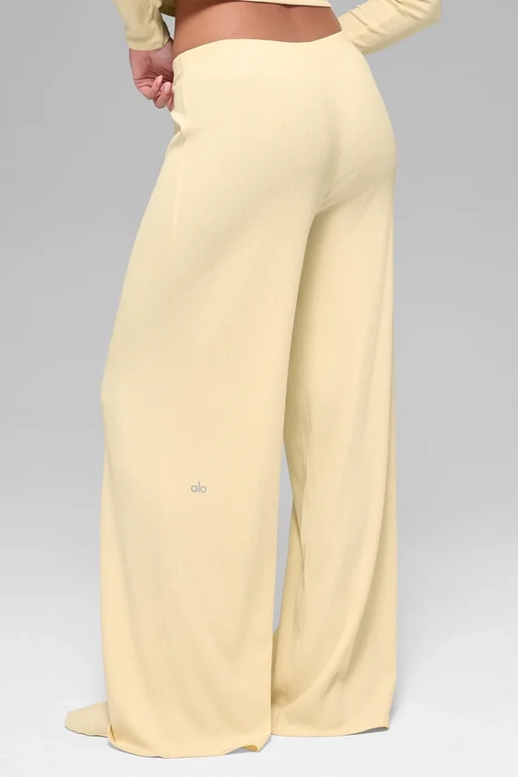 Mid-Rise Dreamlight Straight Bukser – Candlelight Yellow