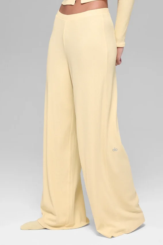 Mid-Rise Dreamlight Straight Bukser – Candlelight Yellow