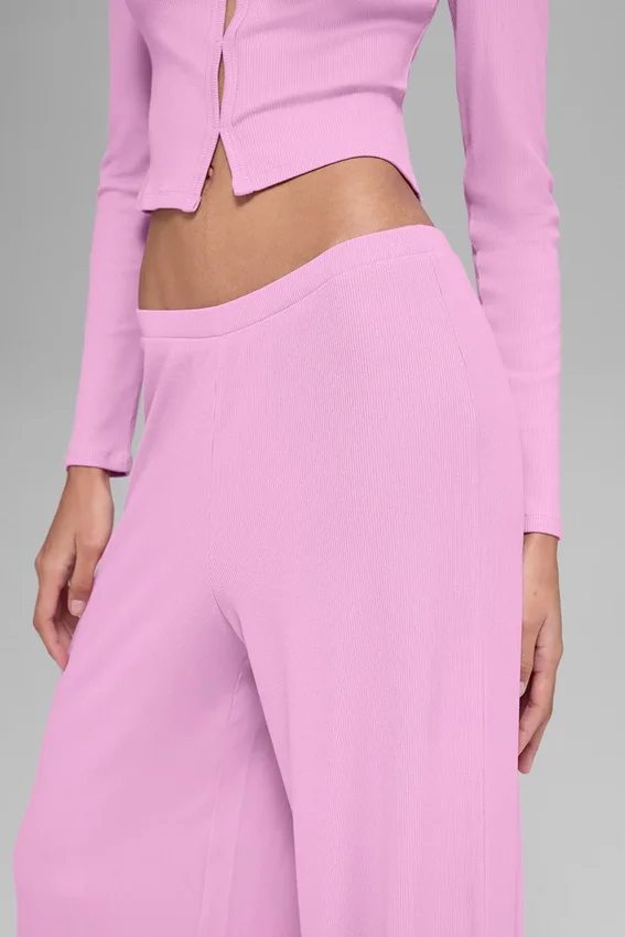 Mid-Rise Dreamlight Straight Bukser – Candy Heart Pink