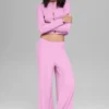 Mid-Rise Dreamlight Straight Bukser – Candy Heart Pink