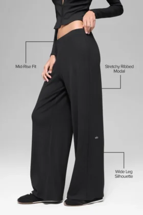 Mid-Rise Dreamlight Straight Bukser – svart