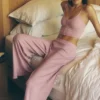 Mid-Rise Dreamlight Straight Bukser – Vintage Pink