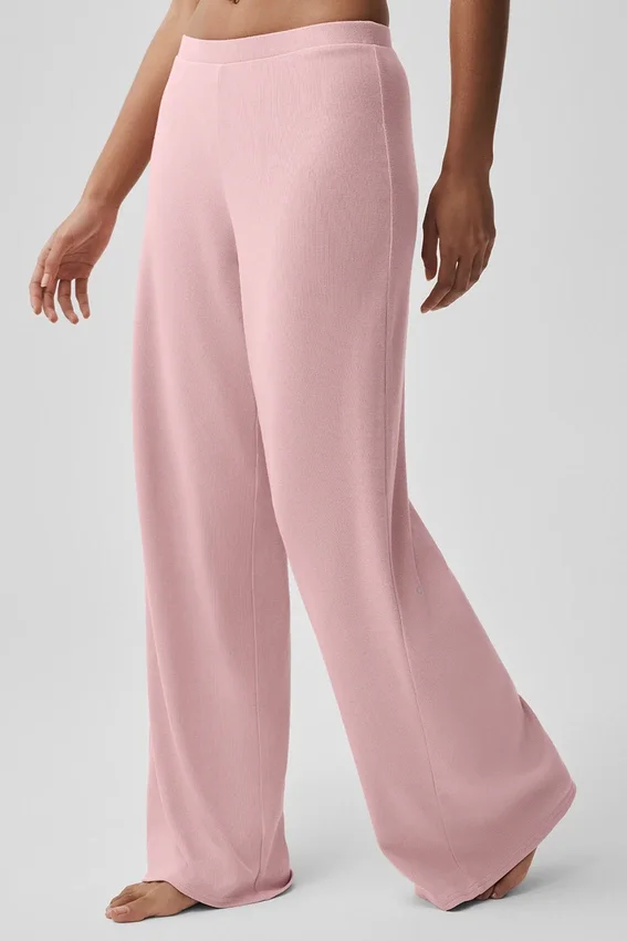 Mid-Rise Dreamlight Straight Bukser – Vintage Pink